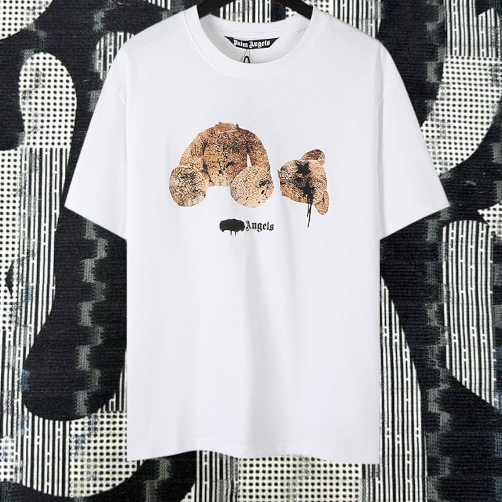 Palm Angels Men's round neck T-shirt with short sleeves